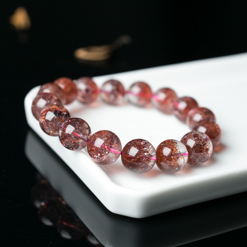 金草莓晶手串-红掌柜