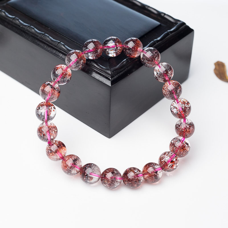 8.9mm金草莓晶单圈手串-红掌柜