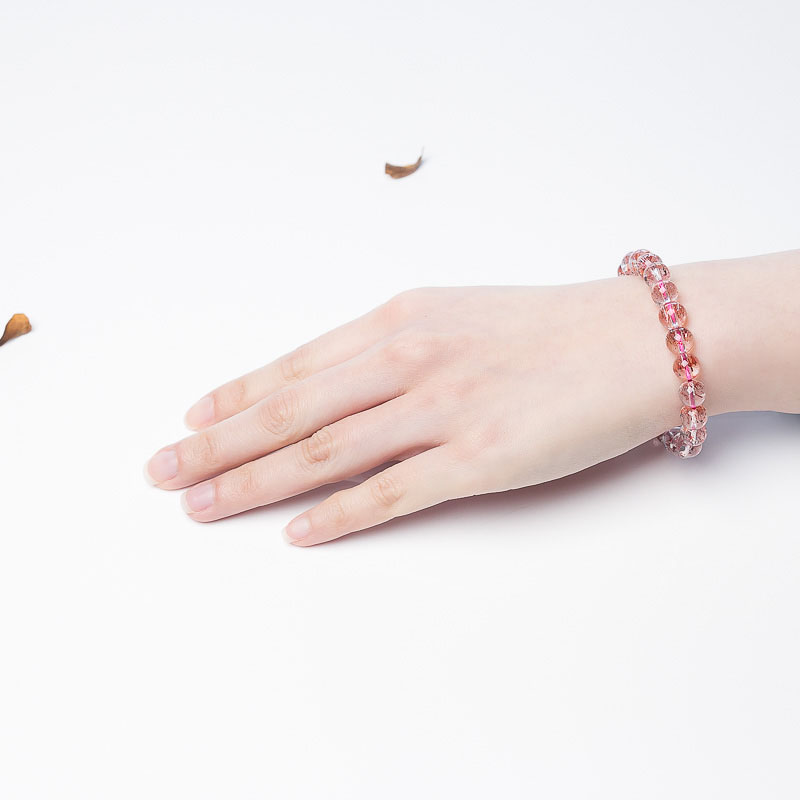 金草莓晶单圈手串-红掌柜