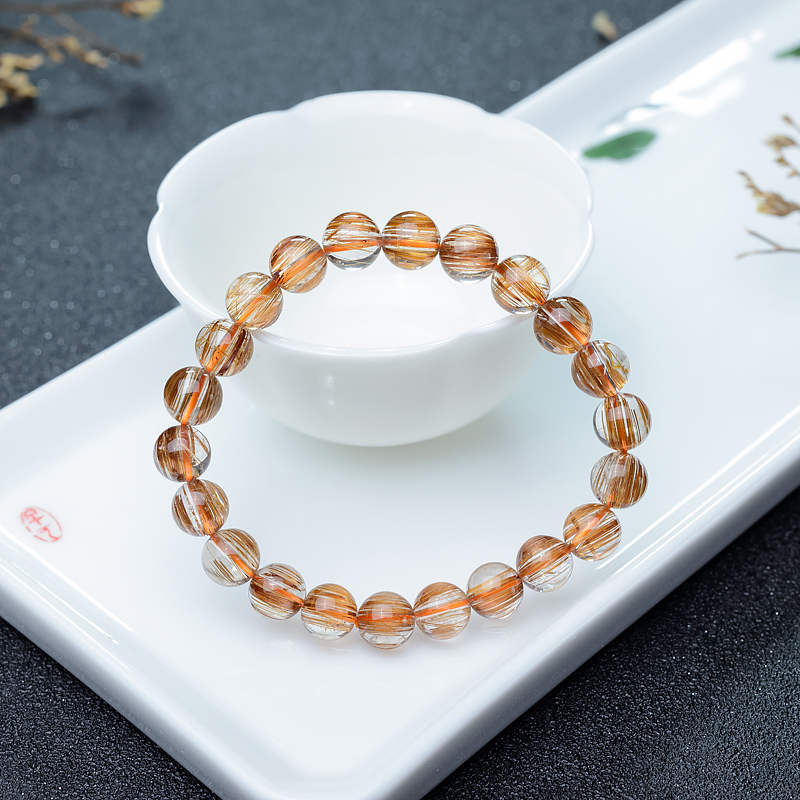 猫眼铜发晶手串-红掌柜