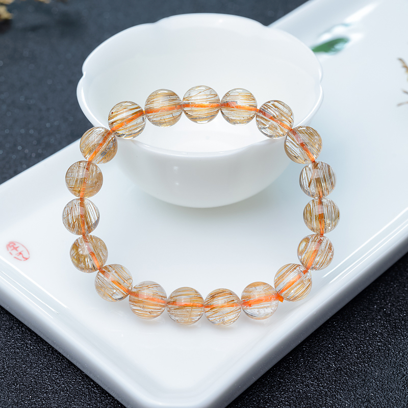 猫眼铜发晶手串-红掌柜