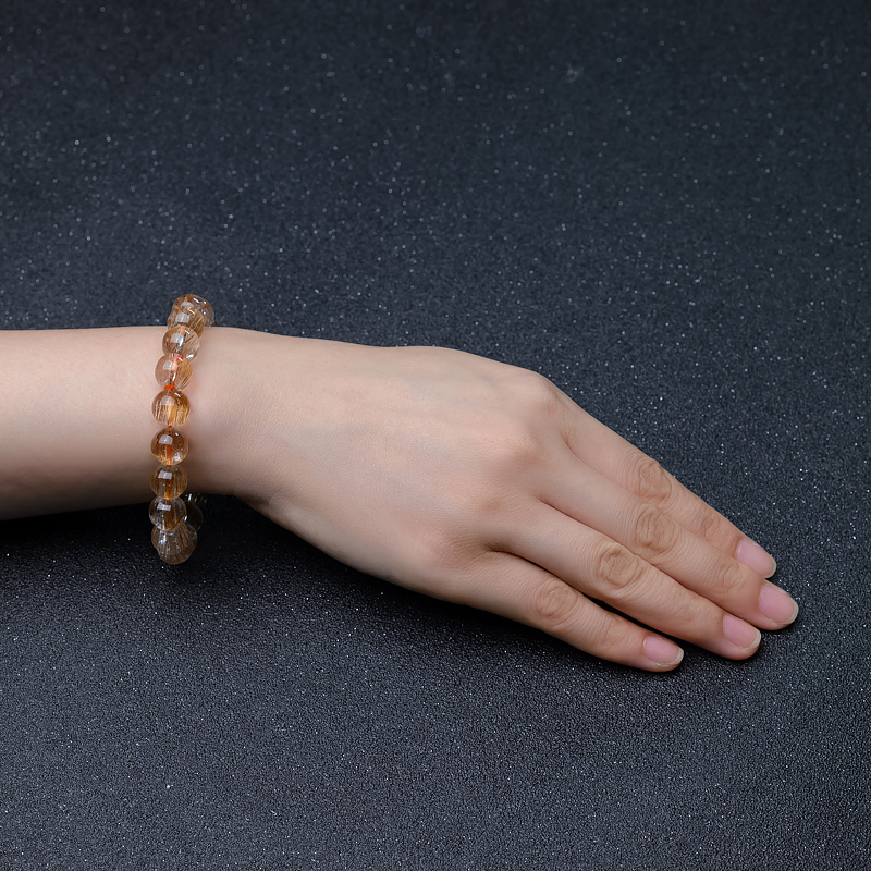 巴西铜发晶手串-红掌柜