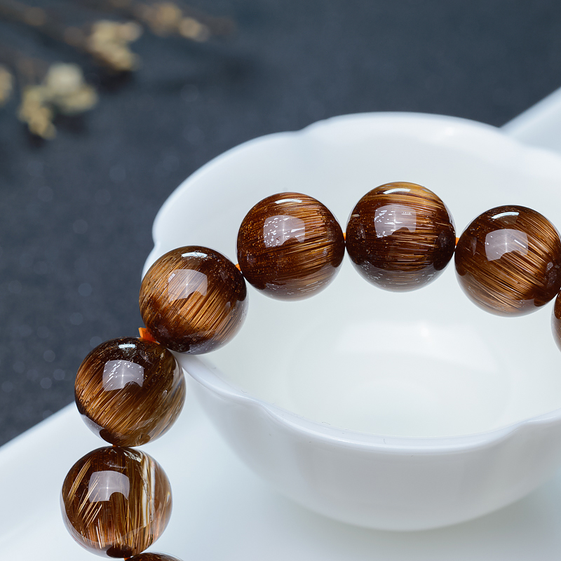 铜发晶单圈手串-红掌柜