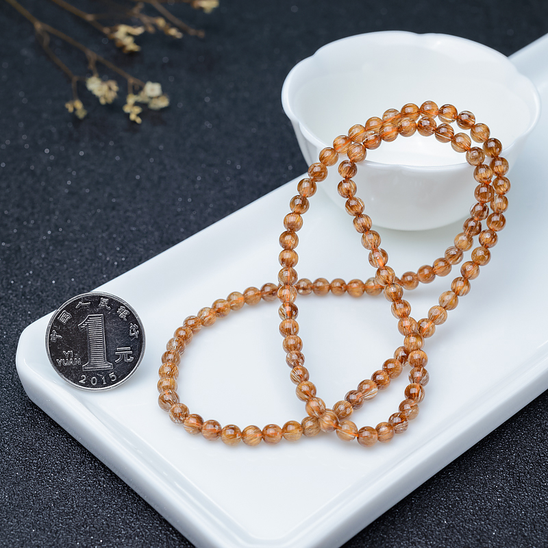 铜发晶手串-红掌柜