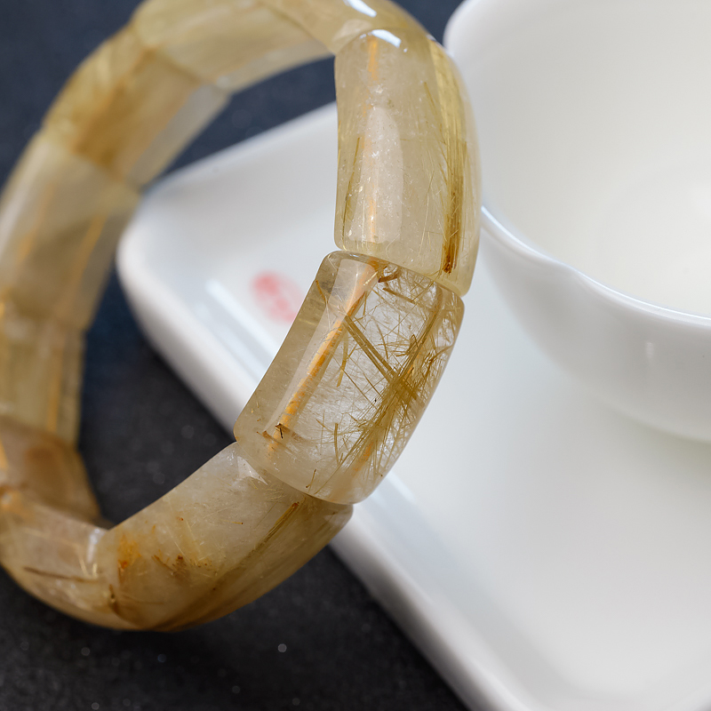 天然金发晶手串-红掌柜