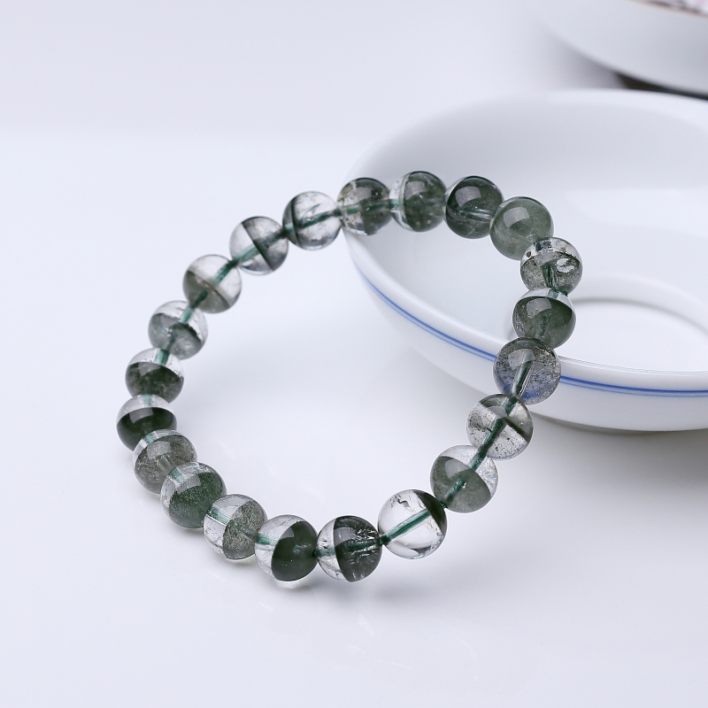 天然绿幽灵单圈手串-红掌柜