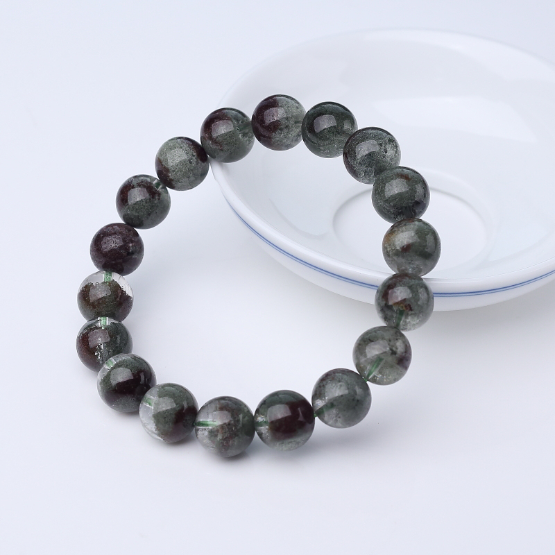 天然绿幽灵单圈手串-红掌柜