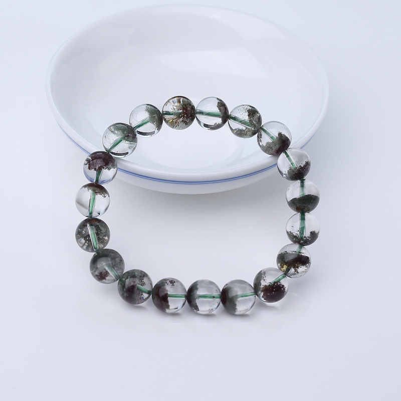 巴西天然绿幽灵单圈手串-红掌柜