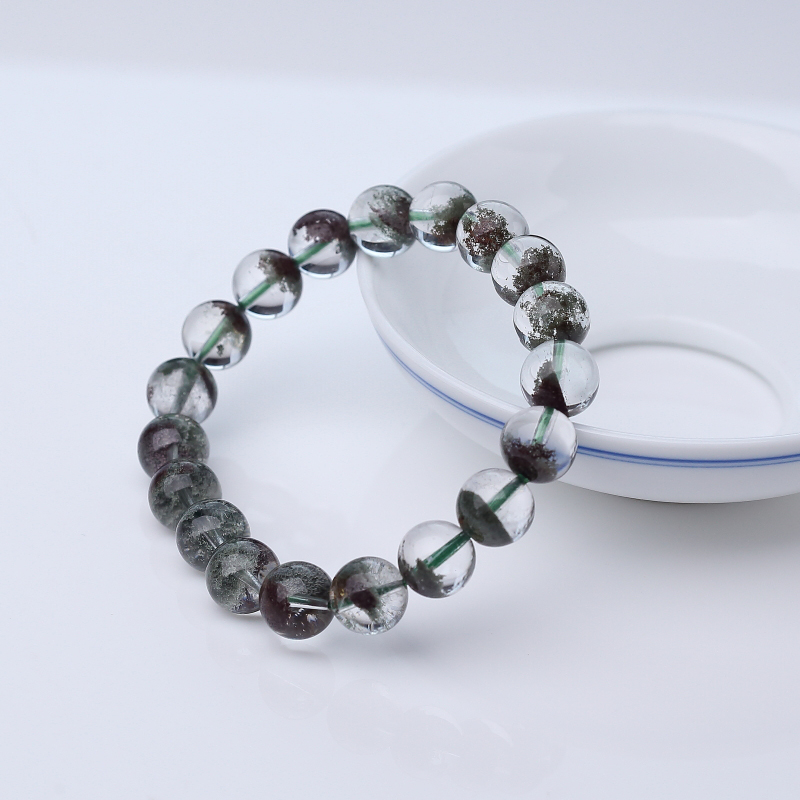 天然绿幽灵单圈手串-红掌柜