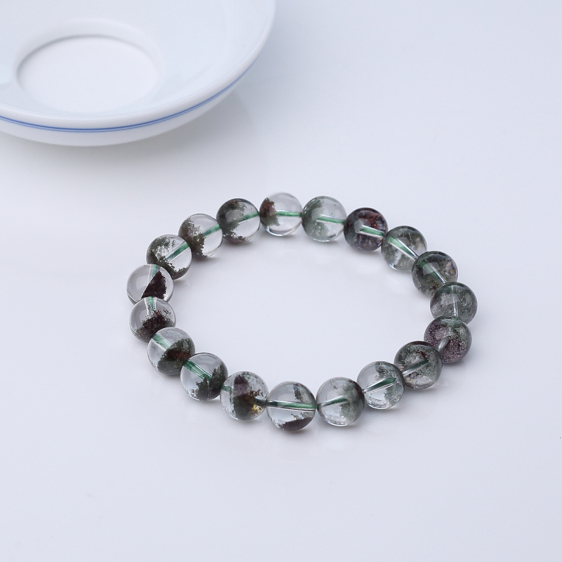 巴西天然绿幽灵手串-红掌柜