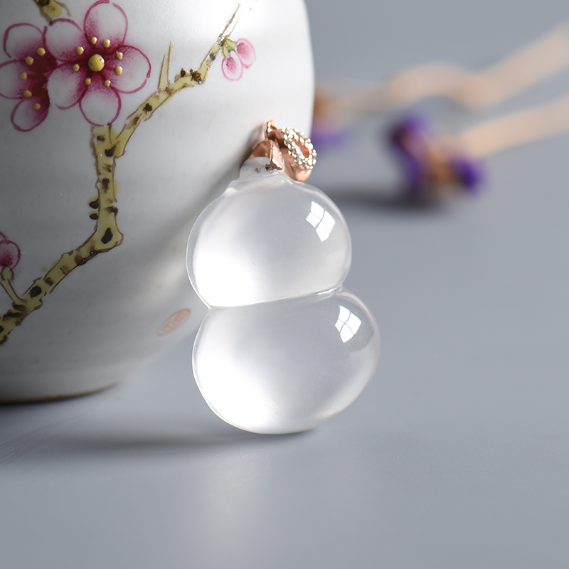 冰种水沫玉葫芦吊坠-红掌柜