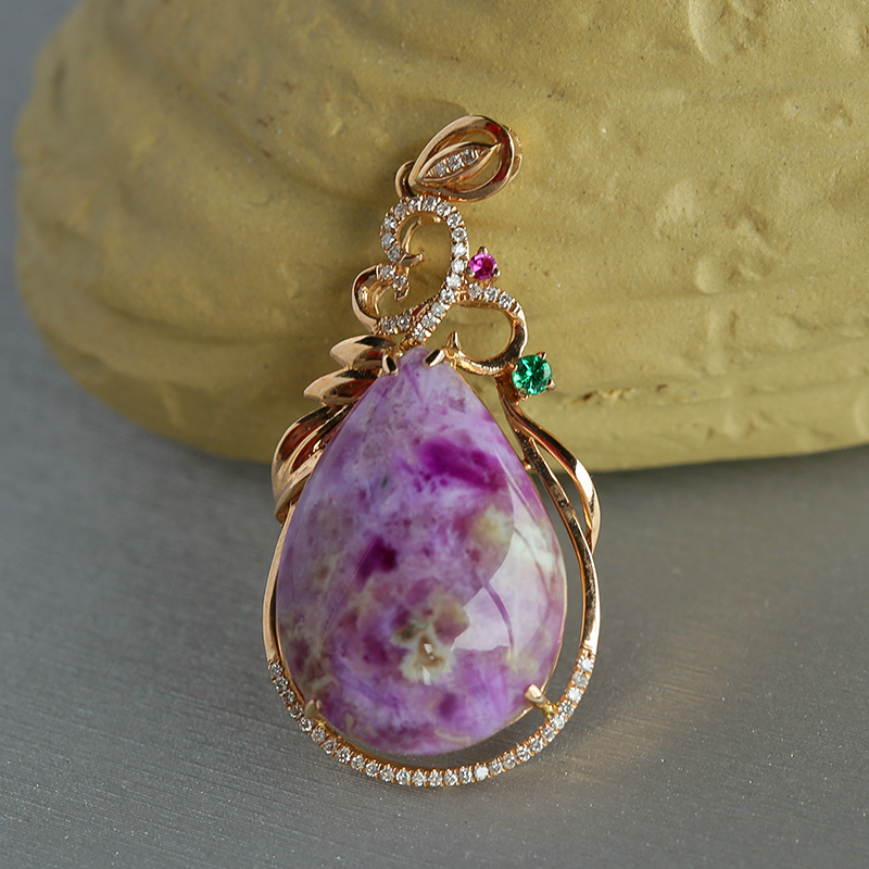 舒俱来水滴形挂件-红掌柜