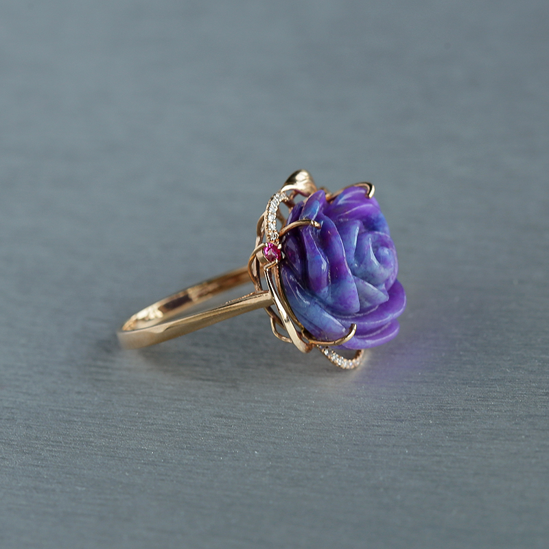 舒俱来玫瑰花戒指-红掌柜珠