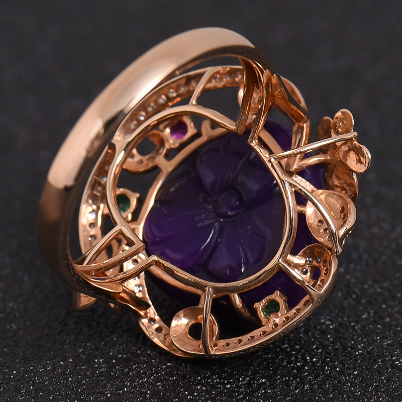 舒俱来牡丹花戒指-红掌柜