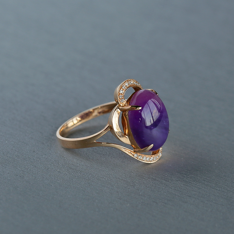 18K金镶舒俱来戒指-红掌柜