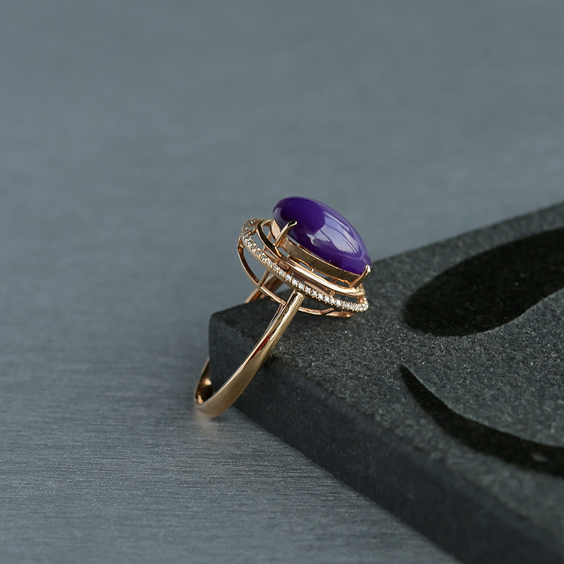 金镶钻美国天然舒俱来戒指-红掌柜