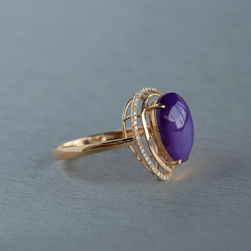 18K金镶钻美国舒俱来戒指-红掌柜