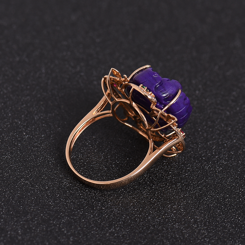 18K金镶钻天然舒俱来戒指-红掌柜