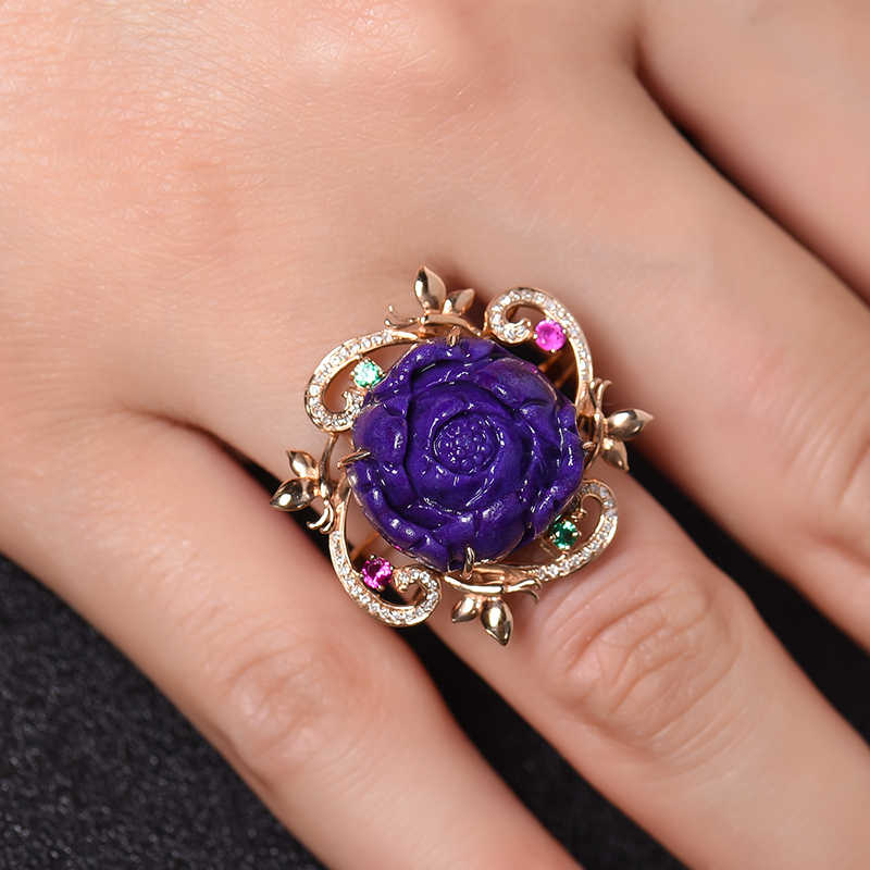 18K金镶钻舒俱来戒指-红掌柜