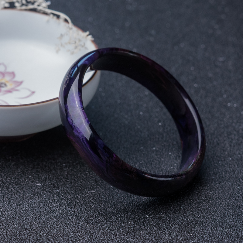 53.5mm南非天然舒俱来平安镯-红掌柜