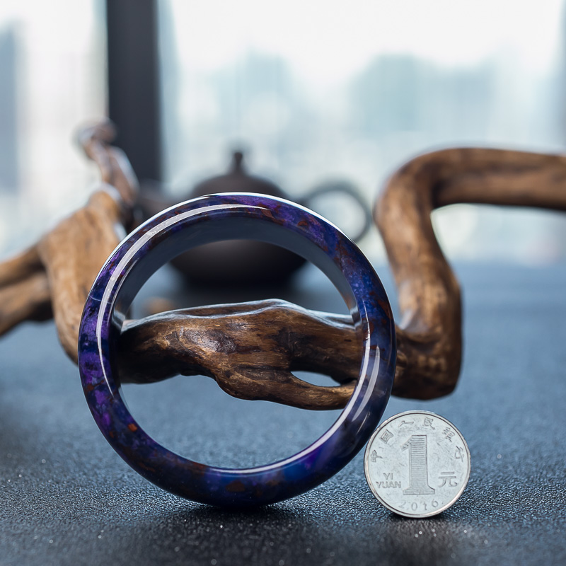 南非天然舒俱来扁镯-红掌柜