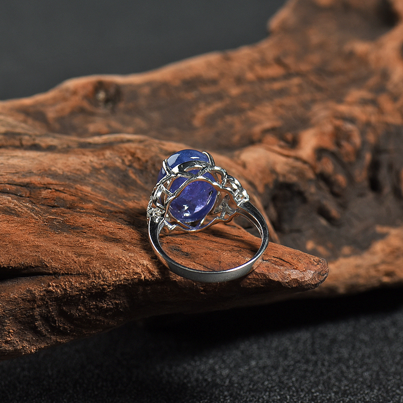 坦桑石椭圆戒指 - 红掌柜