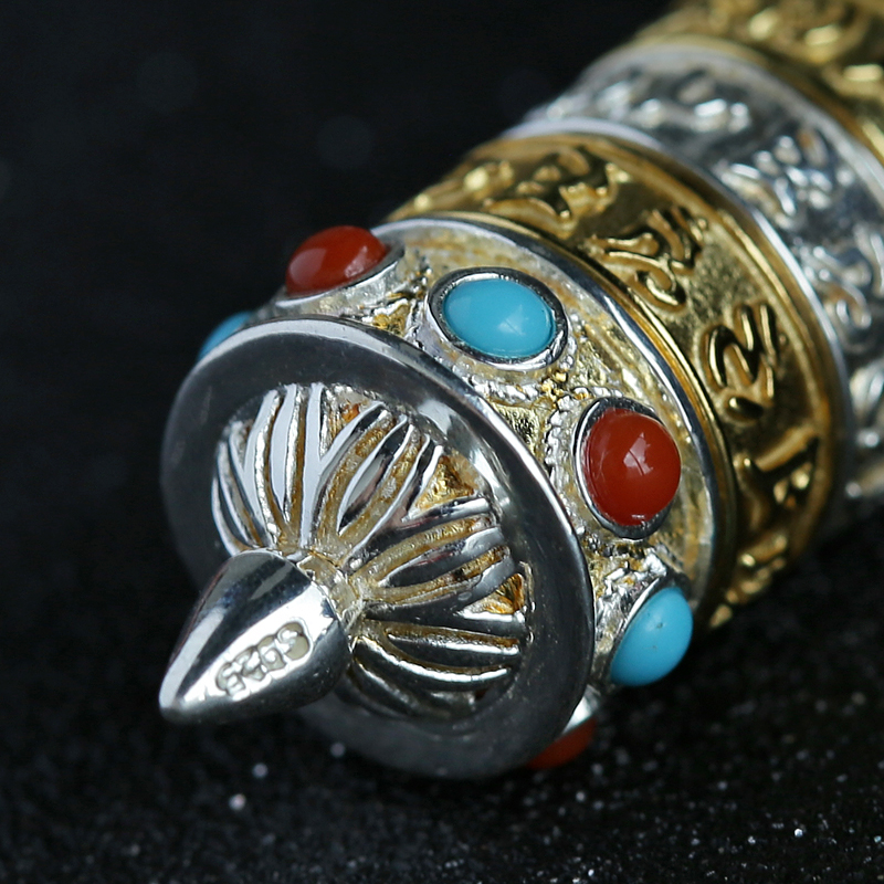 银转经筒挂件-红掌柜珠宝