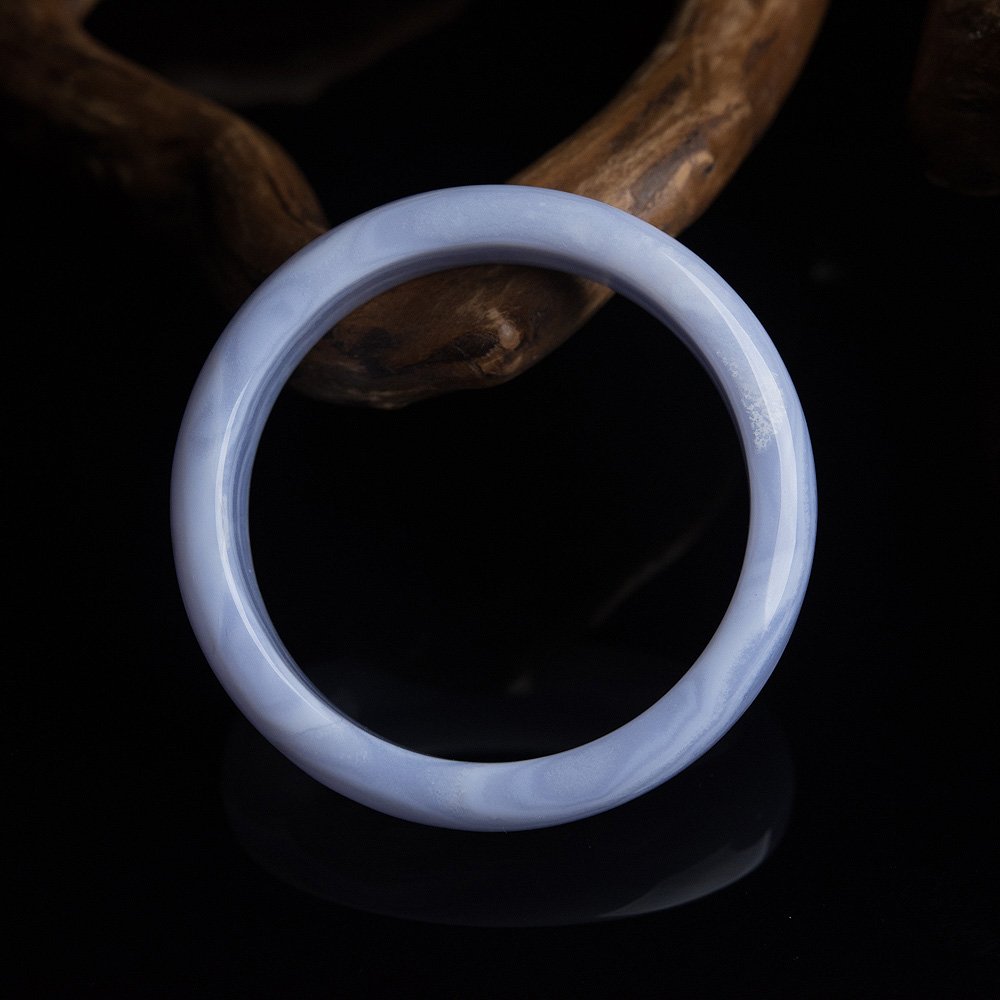 62mm蓝玉髓扁镯-红掌柜