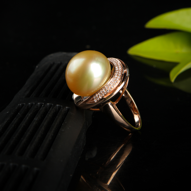 金色珍珠戒指-红掌柜