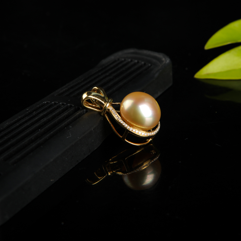 金色珍珠吊坠-红掌柜