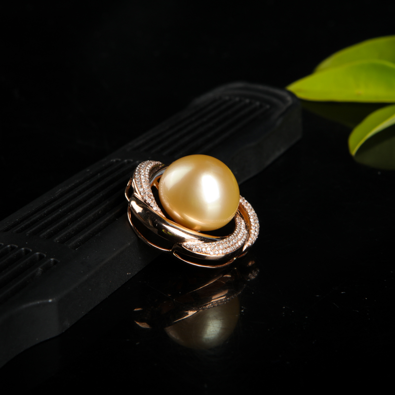 金色珍珠吊坠-红掌柜