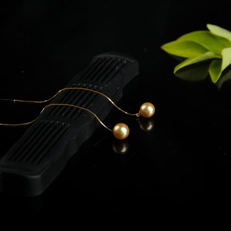 金色珍珠耳线-红掌柜