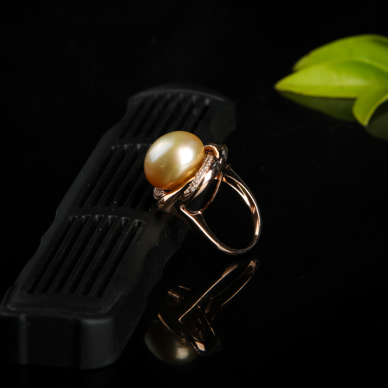 金色珍珠戒指-红掌柜