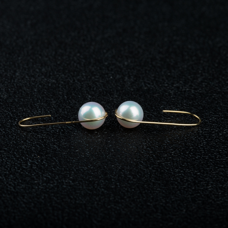 天然18KAkoya珍珠耳坠（两对）-红掌柜