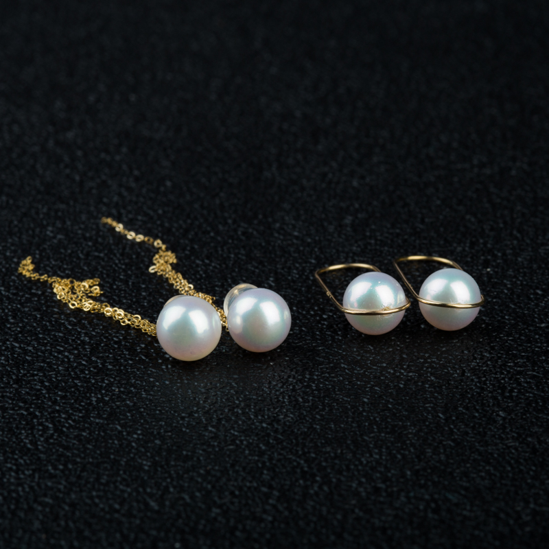 天然18KAkoya珍珠耳坠（两对）-红掌柜