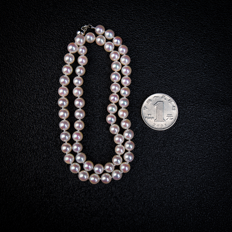 日本海水粉色珍珠项链-红掌柜