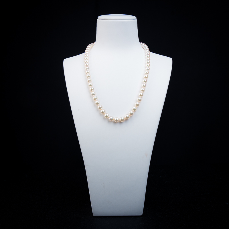 7mm海水粉白色珍珠项链-红掌柜