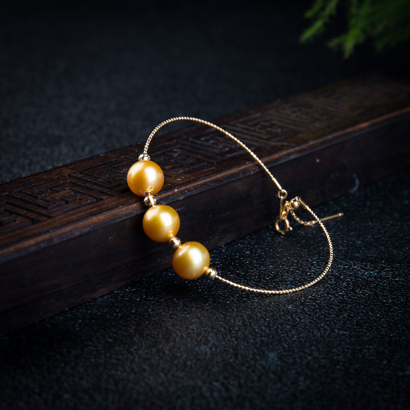 天然海水浓金珍珠手链-红掌柜