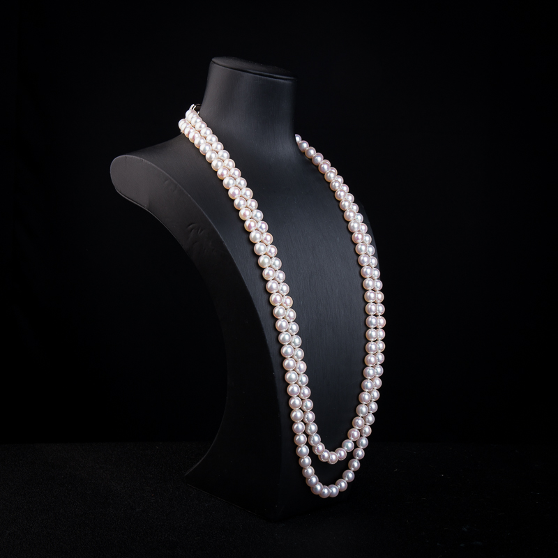 日本天然粉白珍珠长链-红掌柜
