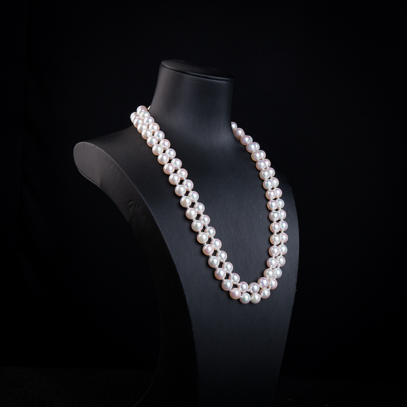 日本海水粉白珍珠长链-红掌柜