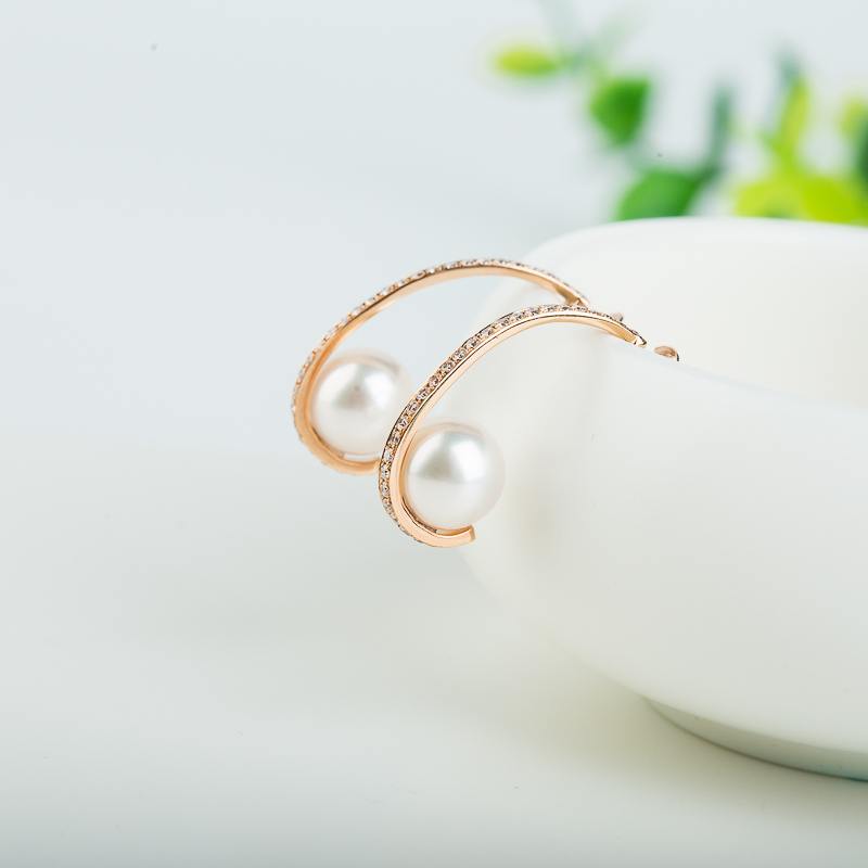 日本海水白色珍珠耳坠-红掌柜