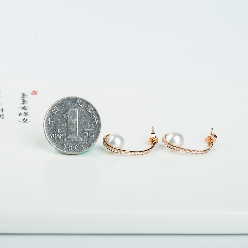 海水珍珠耳坠-红掌柜