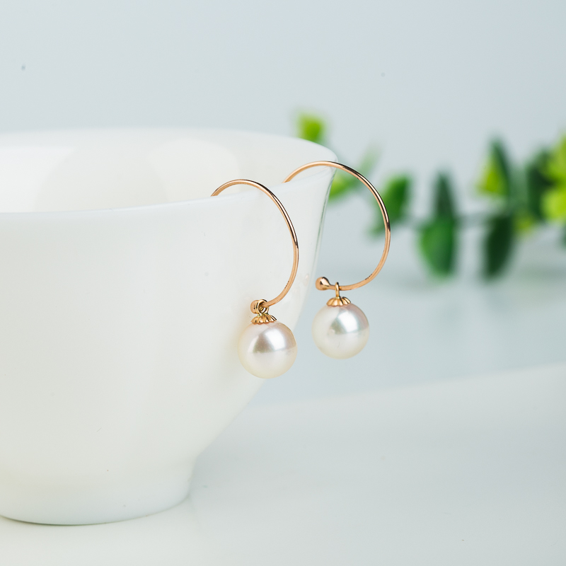 海水白色珍珠耳环-红掌柜