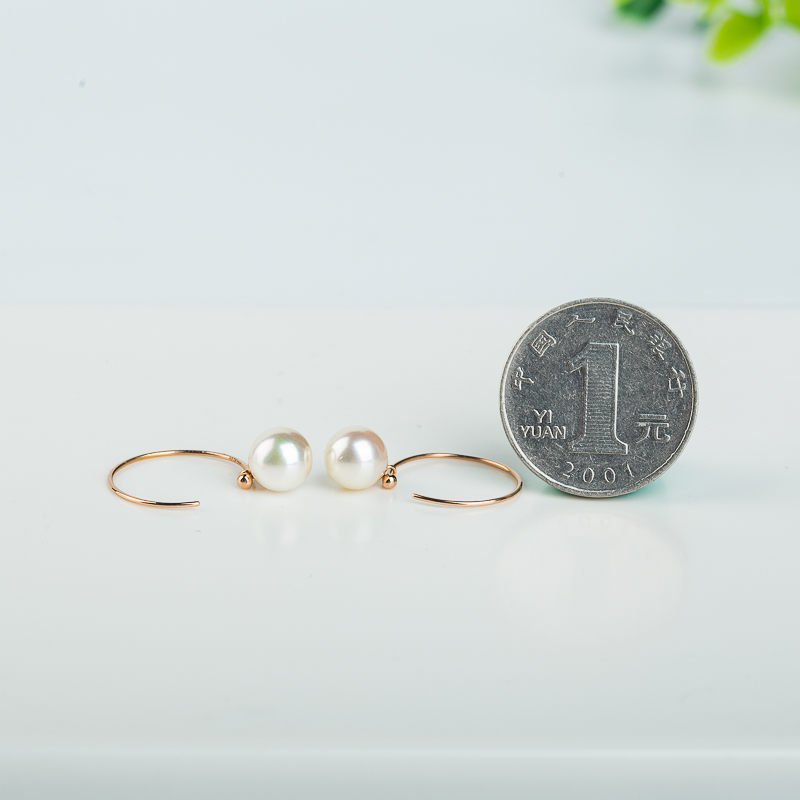 海水白色珍珠耳环-红掌柜