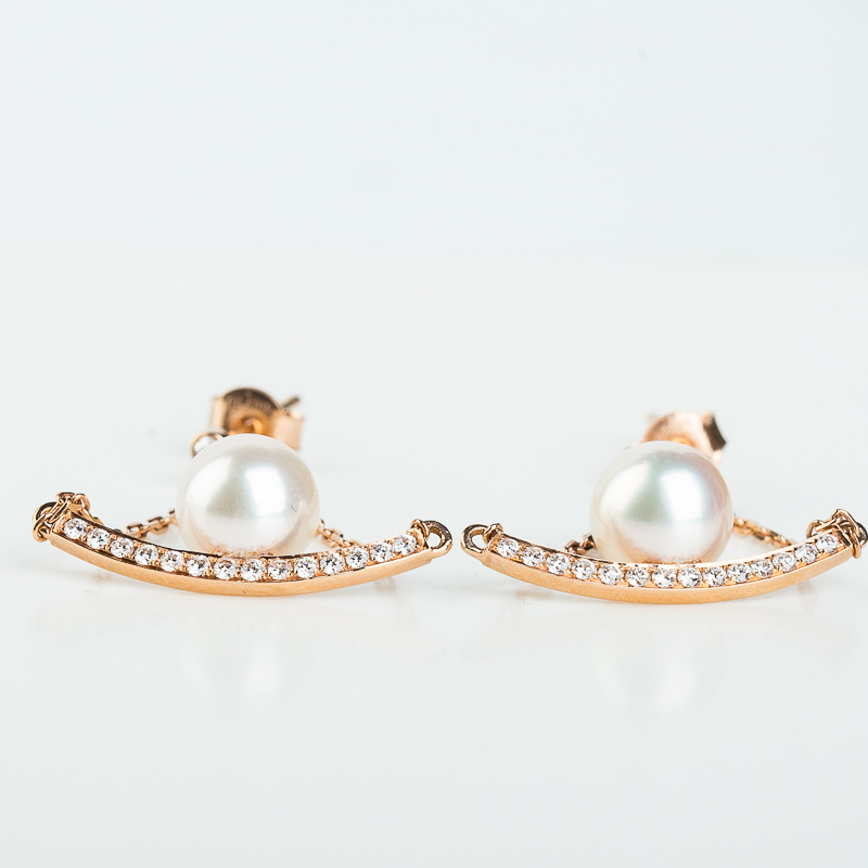 海水珍珠耳坠-红掌柜