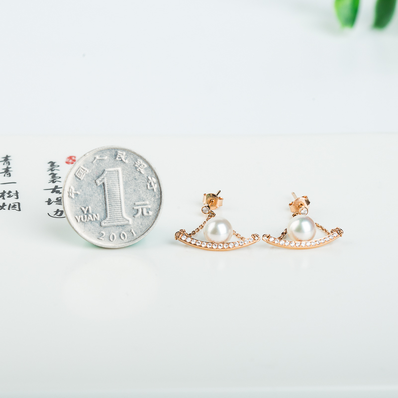 海水珍珠耳坠-红掌柜