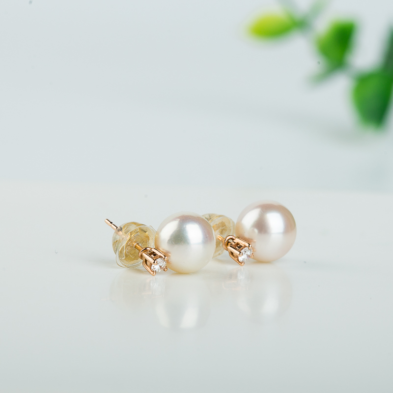 海水珍珠耳钉-红掌柜