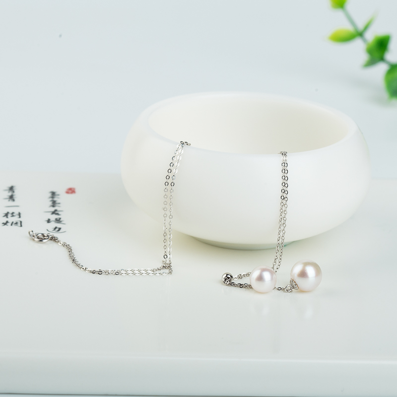 18k海水白色珍珠项链-红掌柜