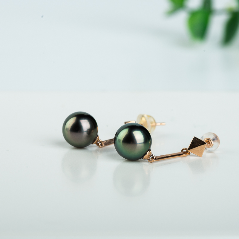 天然海水珍珠耳坠-红掌柜