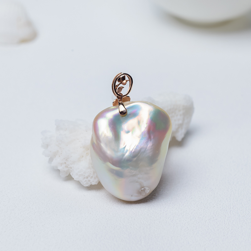 18K淡水珍珠吊坠-红掌柜